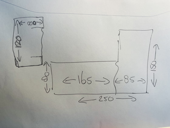 Image 1 of Hermoso sofá de tela color blanco roto (Montel)