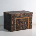 Malle ancienne peinte en bois de pin – Chine, circa 1900 – Armoires de rangement, Iron (photo 6 of 40)