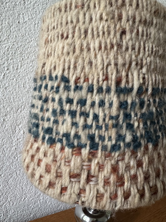 Image 1 of Small Space Age lamp in chrome and wool