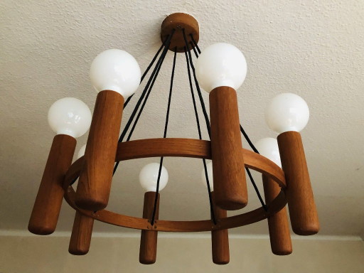 Dyrlund Große Runde Deckenlampe Teakholz Danish Design – plafondlampen, Wood