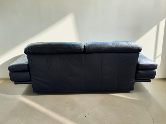 Vintage black leather Rolf Benz 6500 3-seater sofa (photo 3 of 5)