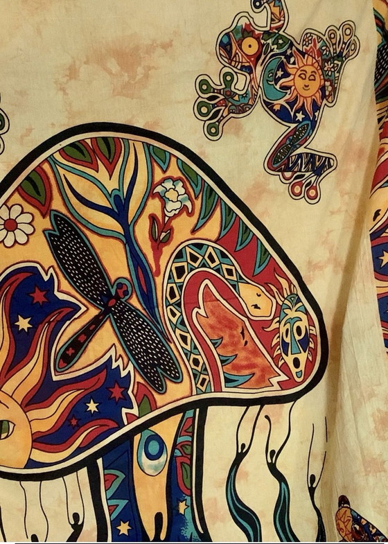 Psychedelische Indiase Wanddecoratie 210x234 cm, Katoen, Meerdere kleuren (foto 3 van 14)