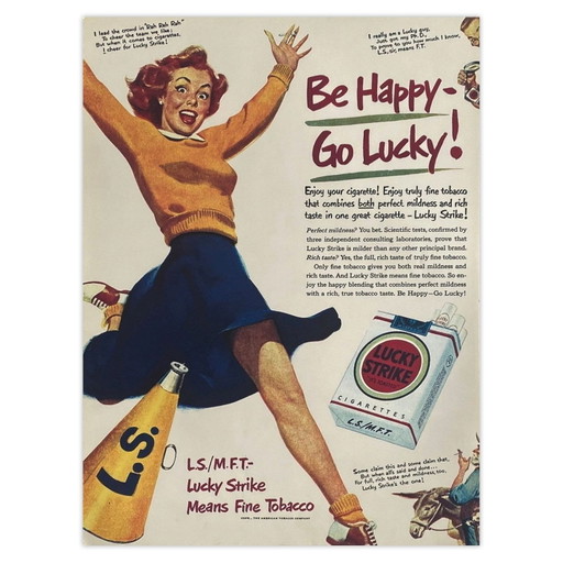 COLLECTIF - PUBLICITE Be Happy - Go lucky - Lucky Strike advertising II (large)