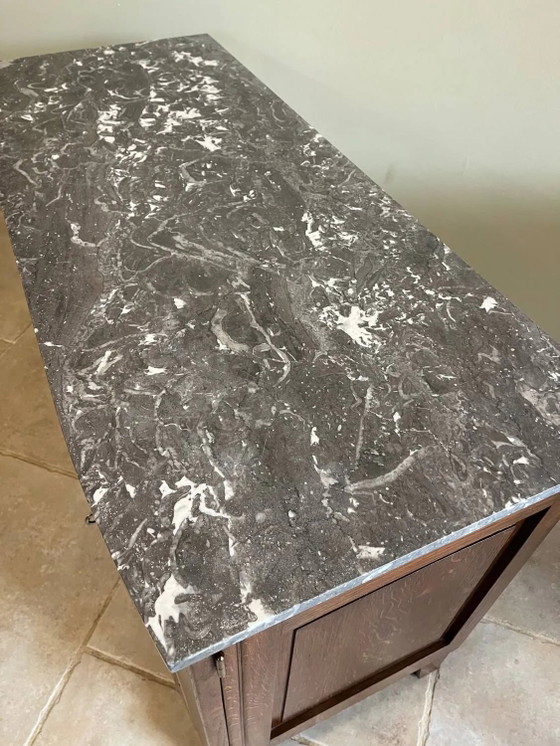 Art Deco low furniture – Sideboard, Marble, Wood (photo 4 of 21)