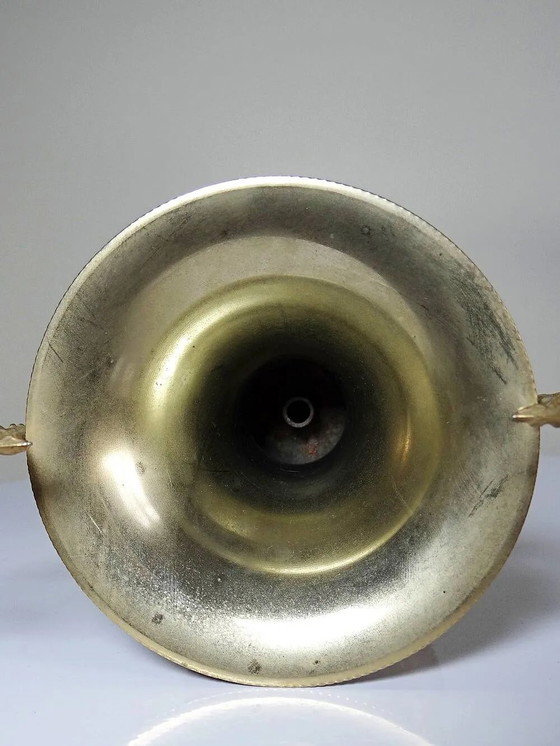 Large decorative onyx and gilded metal cassolette, Italy 1960s-70s., Vintage, Decorative Objects, Stone (photo 12 of 19)