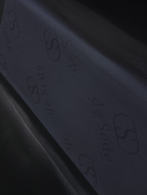 Image 1 of De Sede ds 2011 Black Two-Seater Designer Sofa Leather Sofa Couch desede