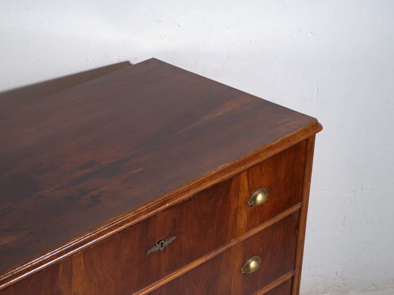 Antique pine chest of drawers with four drawers and brass handles – Central Europe, circa 1900 – Metal (photo 18 of 40)