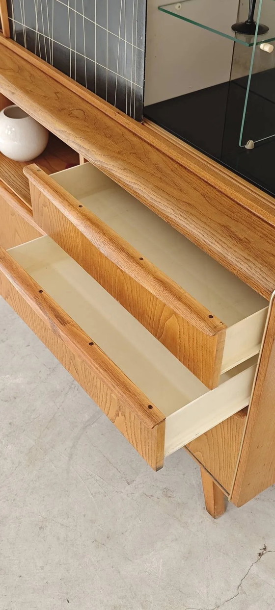 High buffet / Sideboard U 372 / 386 by B Landsman and H Nepozytek 60 – Jitona, Display cabinets, Wood, Glass (photo 17 of 40)