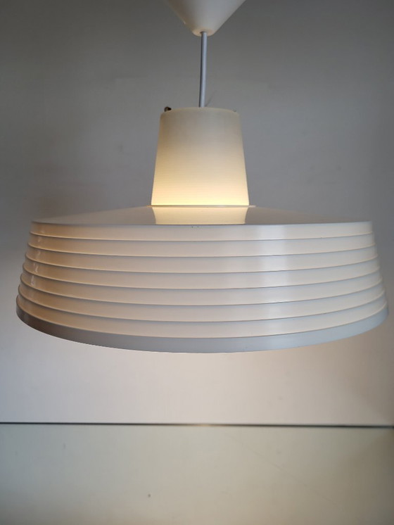 Image 1 of Lampada a sospensione dell'era spaziale Rotaflex, forma a ufo in plastica parzialmente pressata, anni '60