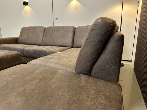 Image 1 of Taupe hoekbank eco leder 270x220cm