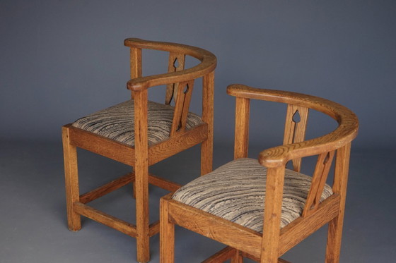 Image 1 of Englische Eckstühle im Stil des Arts and Crafts von Liberty & Co. 1920s