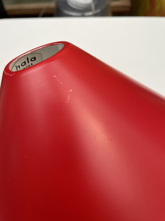 Image 1 of Red Pinocchio table lamp, H. Busquet