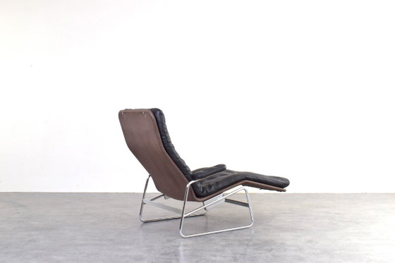 Chaise longue Fenix ​​de piel y cromo, modelo Bauhaus, diseñada por Sam Larsson para Dux, juego de 2 (photo 10 of 25)