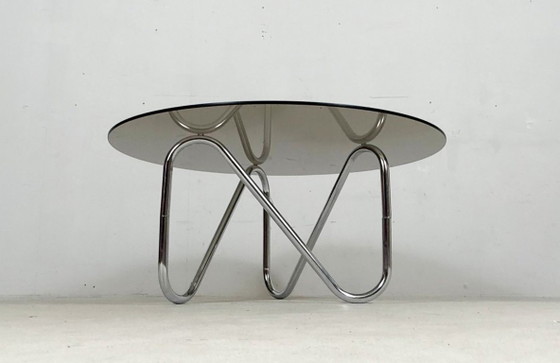 Image 1 of Französischer Stahlrohr Coffee Table/Couchtisch, der 1970er Jahre