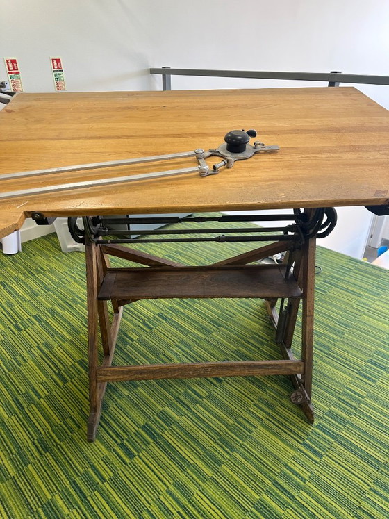 Table à dessin d'architecte vintage – Bureaux, Wood (photo 21 of 38)