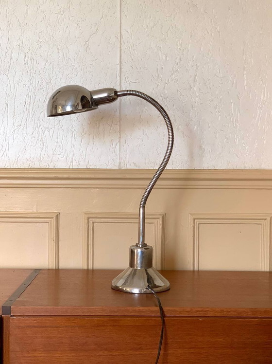Lampade da officina vintage Jumo – Lampade da lettura, Cast Iron, Chrome, Bauhaus (photo 12 of 12)