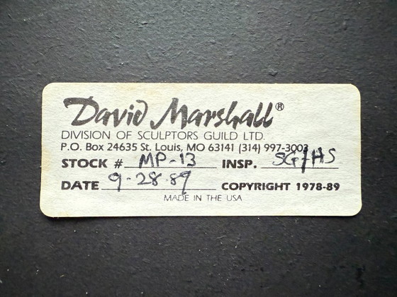 Image 1 of Vintage David Marshall Layered Mirror - 1989 - Sculptural Wall Piece - Original Labeled Work – Numbered # MP-13 - Lily - Floral