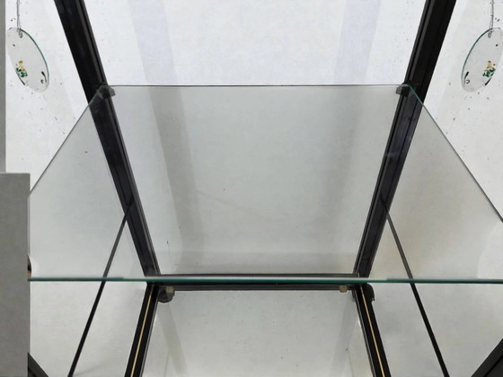 Jaren 70 Pierre Vandel wandrek/vitrinekast – Aluminium, Glass (photo 4 of 10)