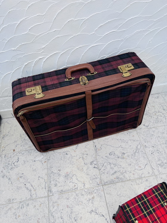 Image 1 of Coppia di valigie decorative scozzesi d'epoca