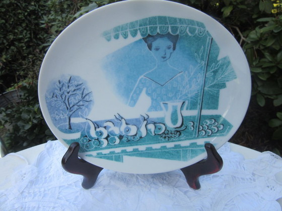Image 1 of Oval Rosenthal Munchen Oval Plate / Dish by Lis Muller, Atlantis, very rare