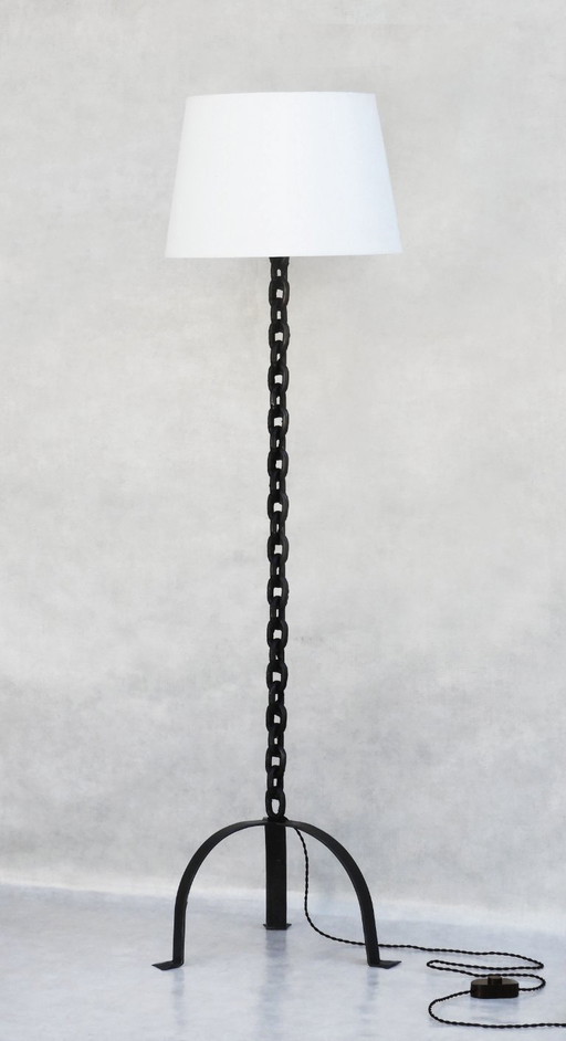 Lampadaire Brutalist Marine Chain Link France C1970