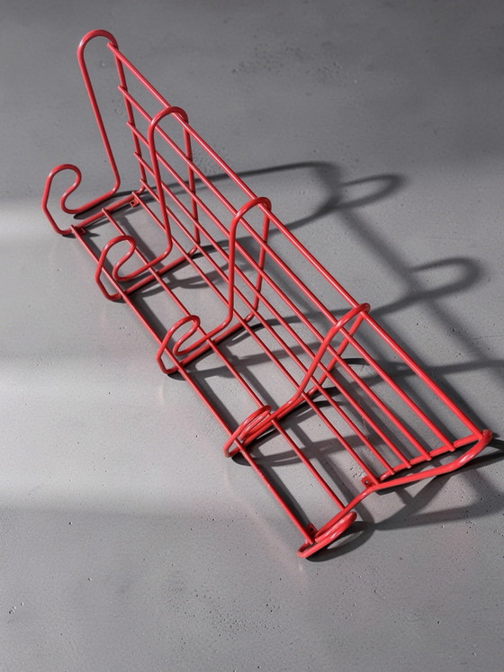 Vintage IKEA Frän Coat Rack Red 1980s | Retro Metal Wire Coat Rack & Hat Rack | Postmodern Design – rvs (photo 4 of 5)