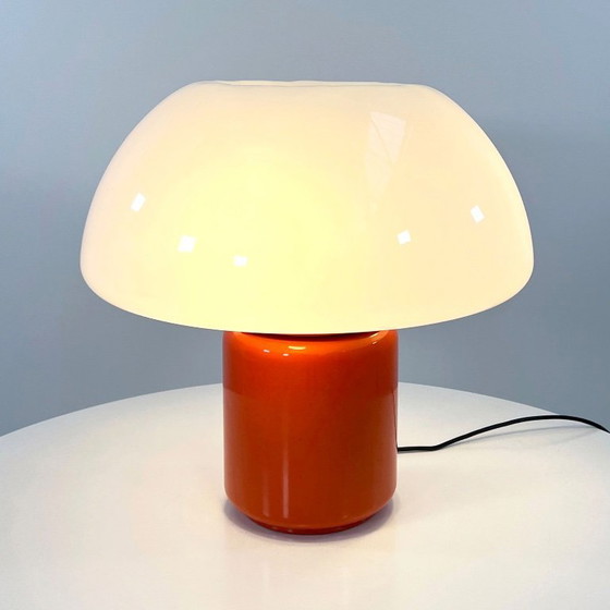 Image 1 of Orange Mushroom Table Lamp by Elio Martinelli for Martinelli Luce, 1970s