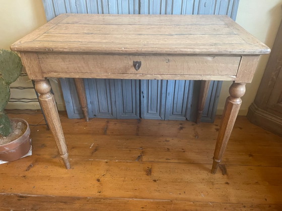 Image 1 of Tavolo in rovere, tavolo da pranzo, tavolo da lavoro, scrivania, antico francese