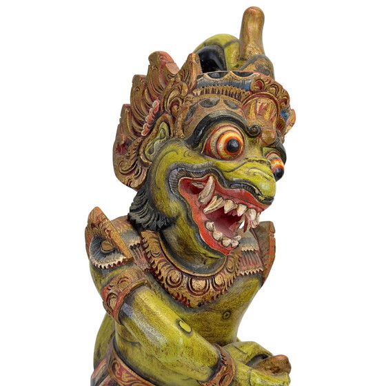 Antiguo porta-Kris Hanuman guardián de templo de madera tallada a mano siglo XIX – Objetos decorativos (photo 8 of 11)
