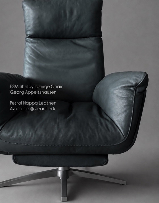 FSM Shelby Recliner — Petrol Nappa Leather – Adjustable recliner chair, Metal (photo 15 of 15)