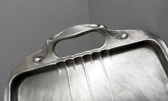 Image 1 of Kayserzinn Jugendstil/Art-Deco 'Model Nº4908' Plateau Dessiné par Karl Berhof 1908