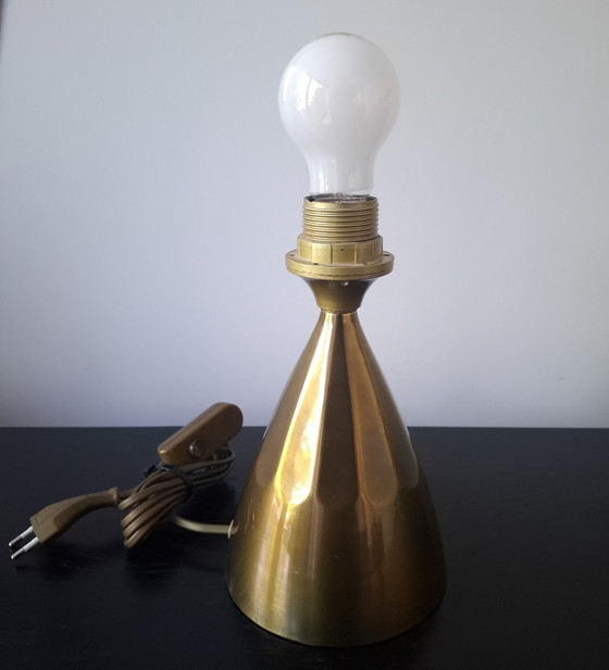 Image 1 of Vintage tafellampvoet art deco messing kleur