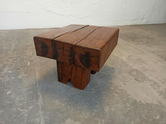 Tavolino brutalista Wabi Sabi vintage, Tavolini, Legno, Marrone (foto 3 di 15)