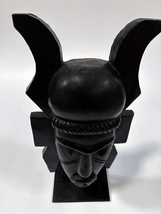 Image 1 of Afrikanische Stammeskunst • Senufo-Maske • Elfenbeinküste • Ebenholz • 1960