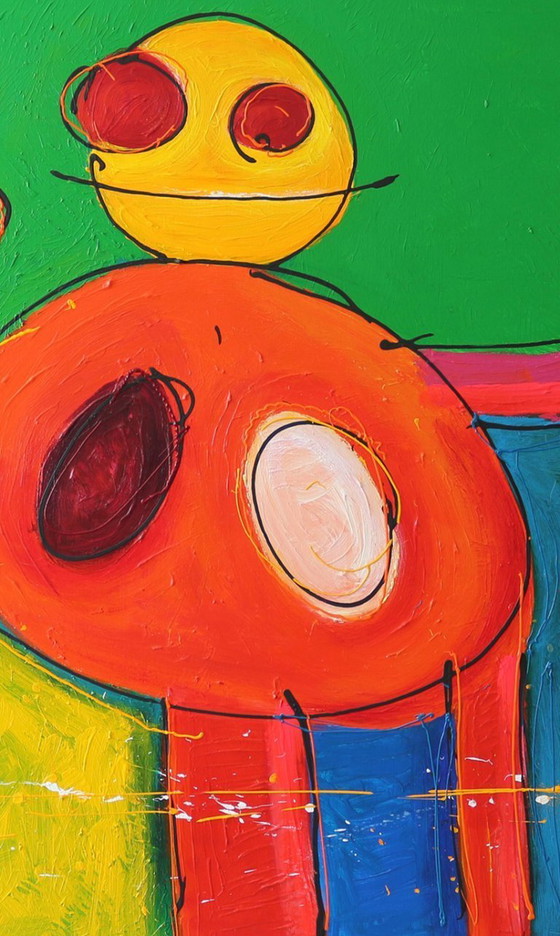 Image 1 of Paul Megens large painting 'Does a flower have a soul?'