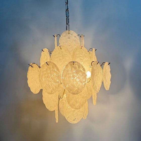 Image 1 of Mid-eeuwse kroonluchter met lucite schijven , 1970