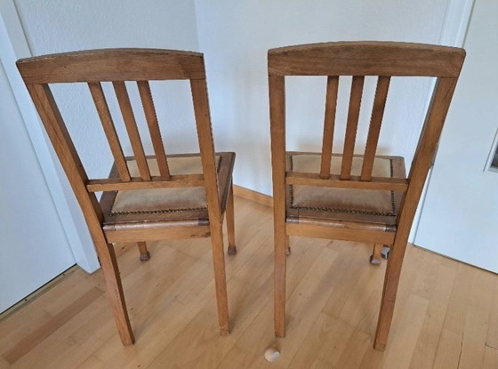 Image 1 of 2 upholstered chairs, Wilhelminian style, set price