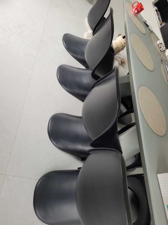 Image 1 of 8x matte black chairs in perfect condition!