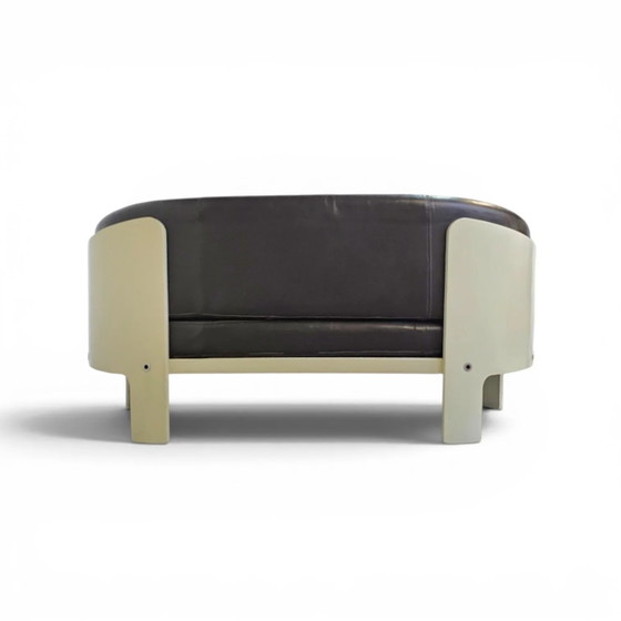 Sofás Bz49 de Hans Ell para 't Spectrum / 1970 / cuero marrón oscuro – Sofás (Couches), Leather (photo 17 of 19)