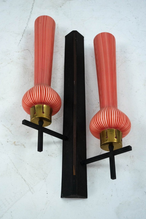 Italienische Mid-Century Einzel-Wandleuchte im Stilnovo-Stil. 1950er Jahre