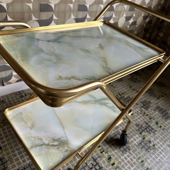 Image 1 of Vintage folding bar cart / serving trolley – 1970s