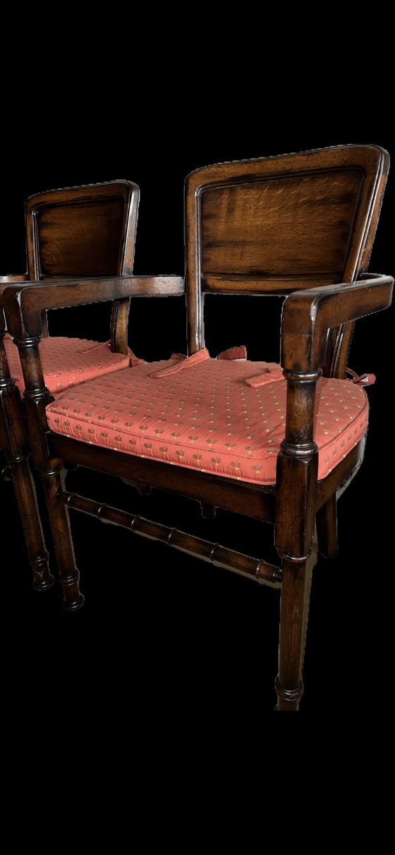 6 RAC Esszimmer-Armlehnstühle – Esszimmerstühle, Stoff, Holz (photo 4 of 7)