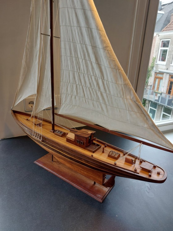 Image 1 of Vintage handgemaakt houten modelschip – Shackleton's Endurance (96 cm)
