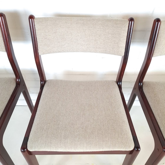 Image 1 of 4x vintage Danish design chair Findahl wood/textile