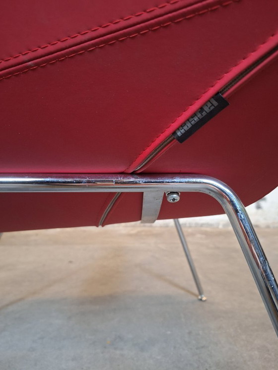 Image 1 of Kastel Red Lounge Chair – Moderner Sessel aus Polypropylen mit Chromakzenten