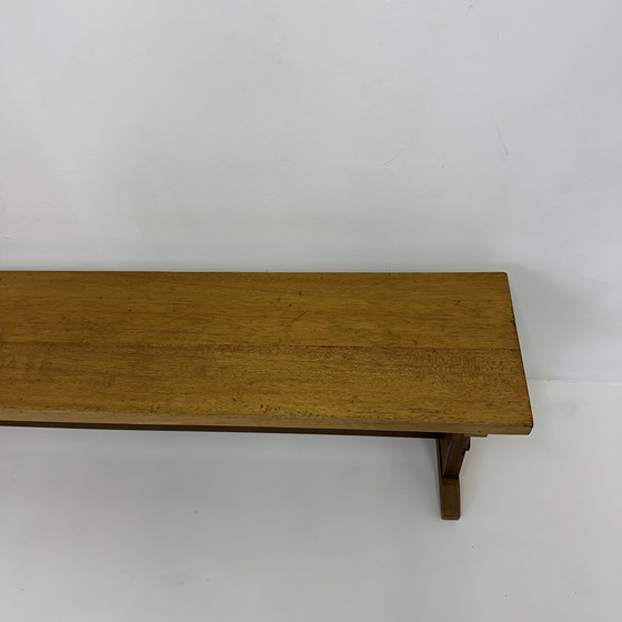 Image 1 of Banc vintage en bois massif, années 1970