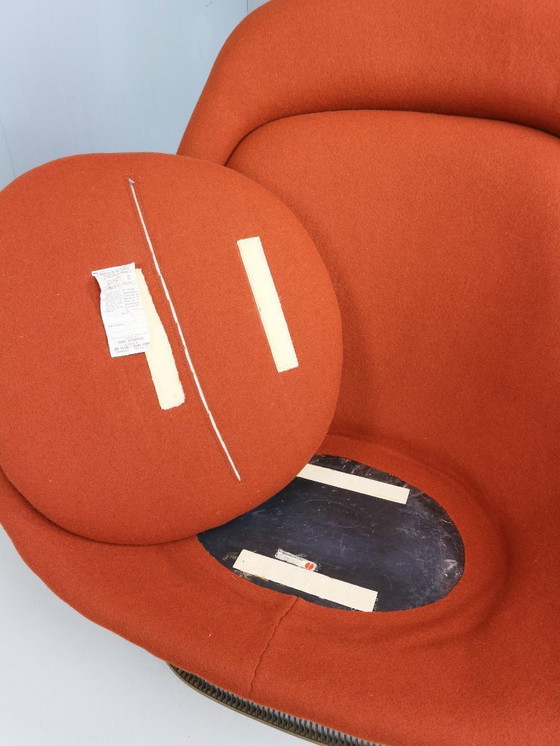 Image 1 of Early bronze lounge chair by Warren Platner for Knoll 1960s in rust red