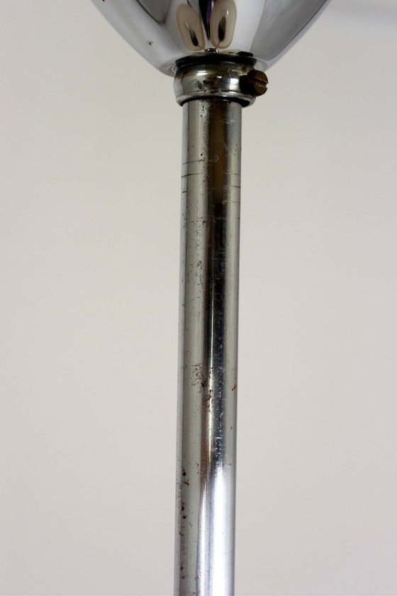 Image 1 of Lámpara de araña Art Déco cromada de ESC Zukov, Checoslovaquia, década de 1930