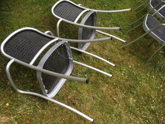 Image 1 of 6 chaises argentées DePaDova Vico Magistretti ENSEMBLE