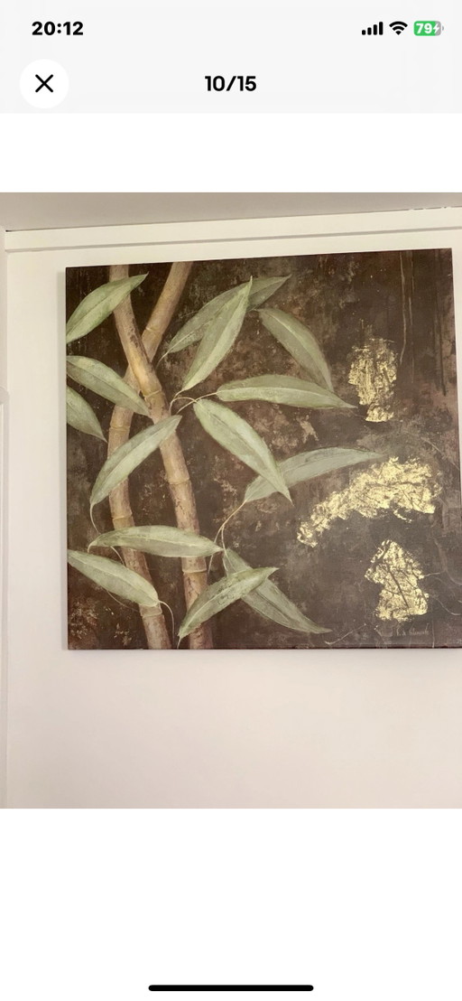 Fabrice de Villeneuve: Handveredelte Giclée-Leinwand, Bambus 100x100 – schilderijen tekeningen, Wood, Canvas (photo 2 of 42)